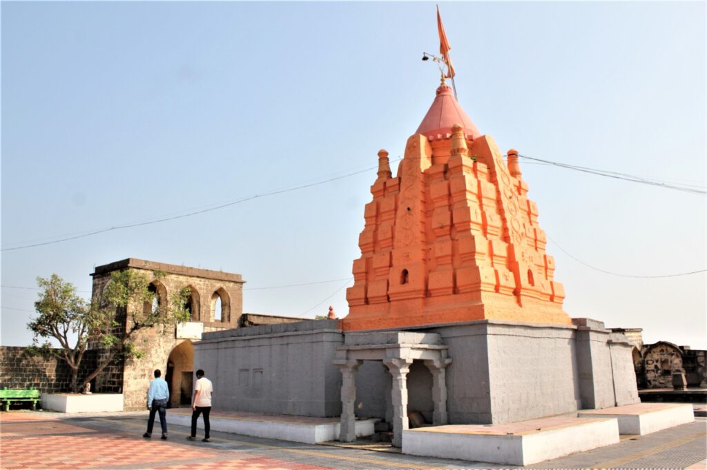 Firaṅgāī Mātā temple on hill.