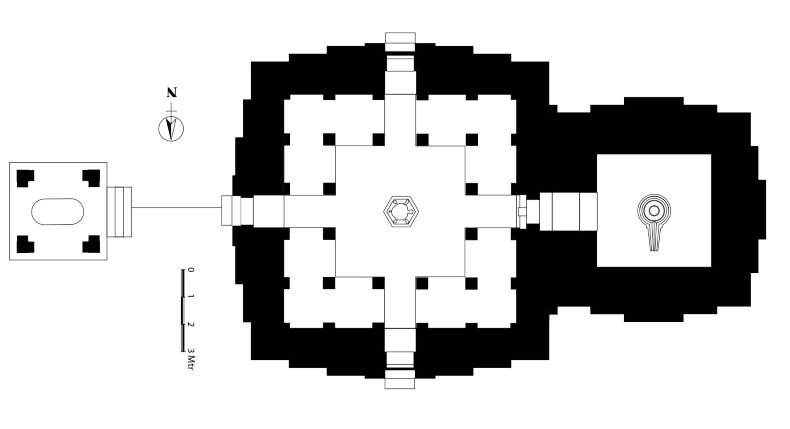 A ground plan of the the Vāgheśvara temple