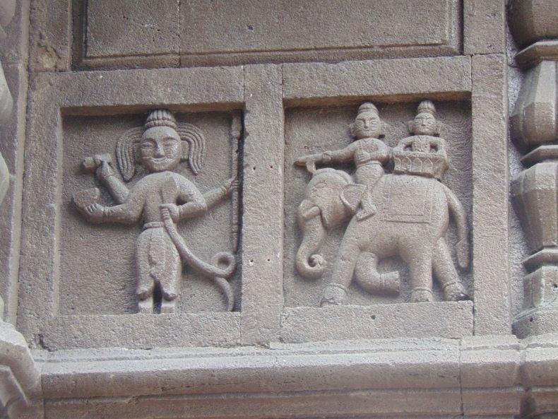 Bhairava and a a Mahout.