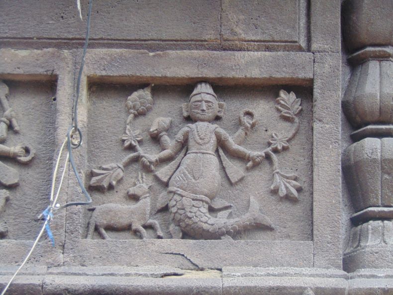 The Matsya incarnation of Viṣṇu.