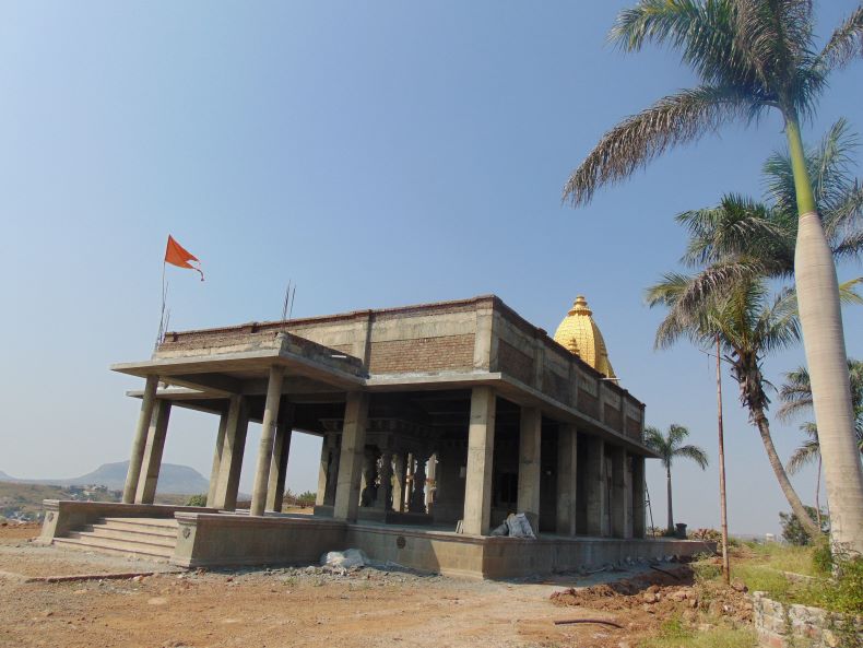A view of the new addition between the temple and the Nandīmaṇḍapa
