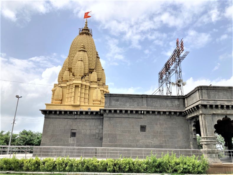 A view of the newly developed Temple Śikhara