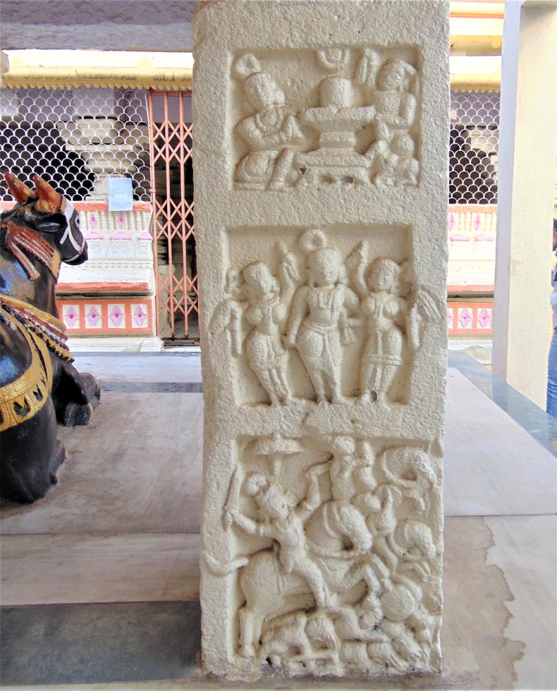 Details of hero stone.