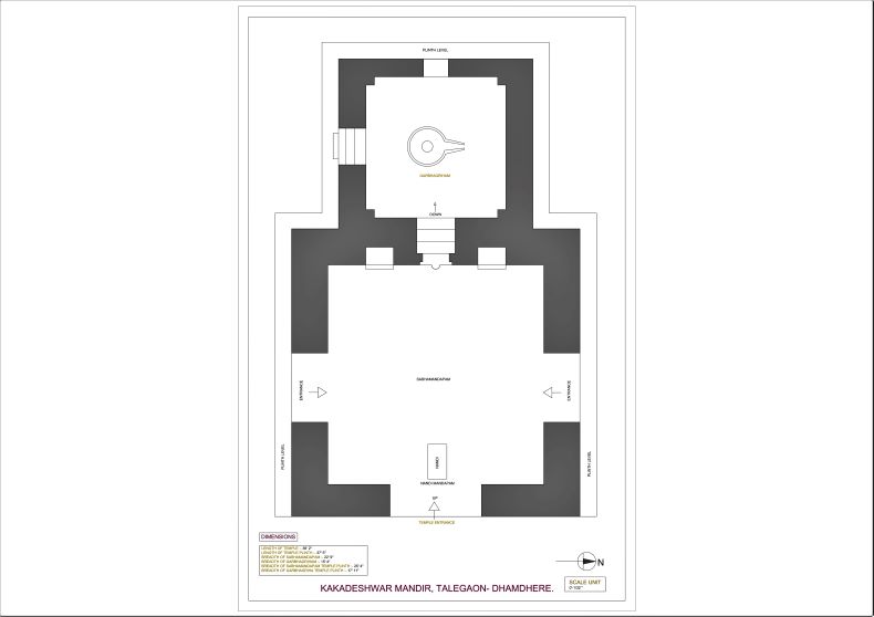 A ground plan of the temple.