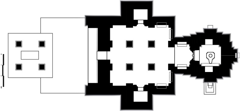 A ground plan of the Siddheśvara temple.