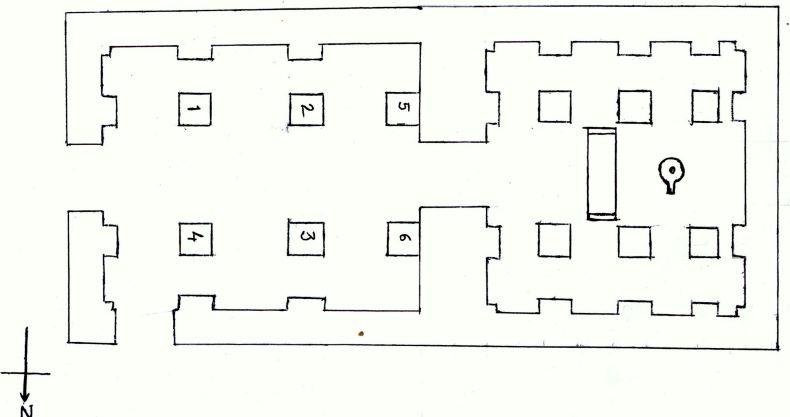 A ground plan of the temple.