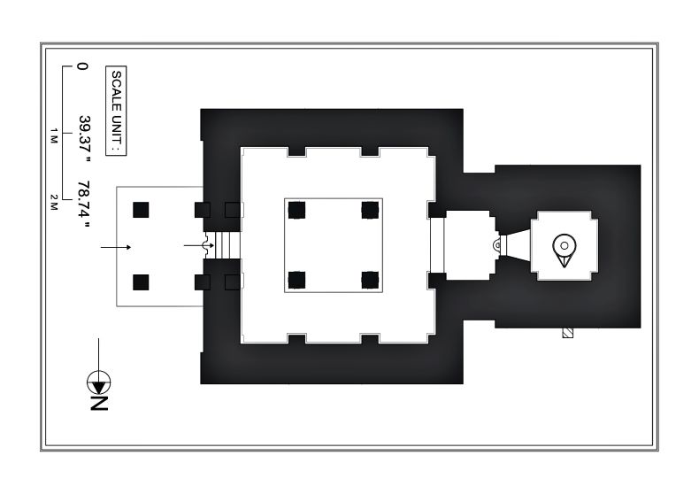 A ground plan of the Vāgheśvara temple.