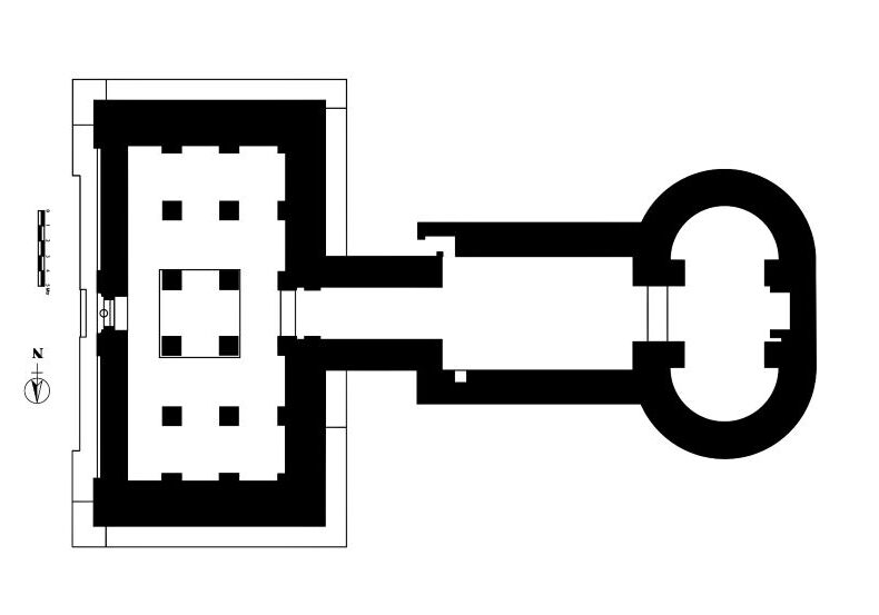 The ground plan of the Pandeshvar temple.