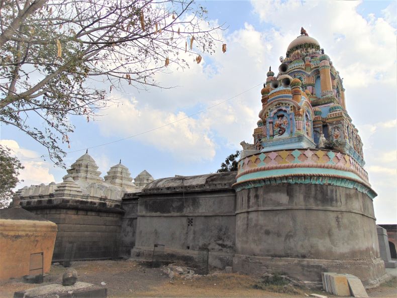 Śikharas over the temple