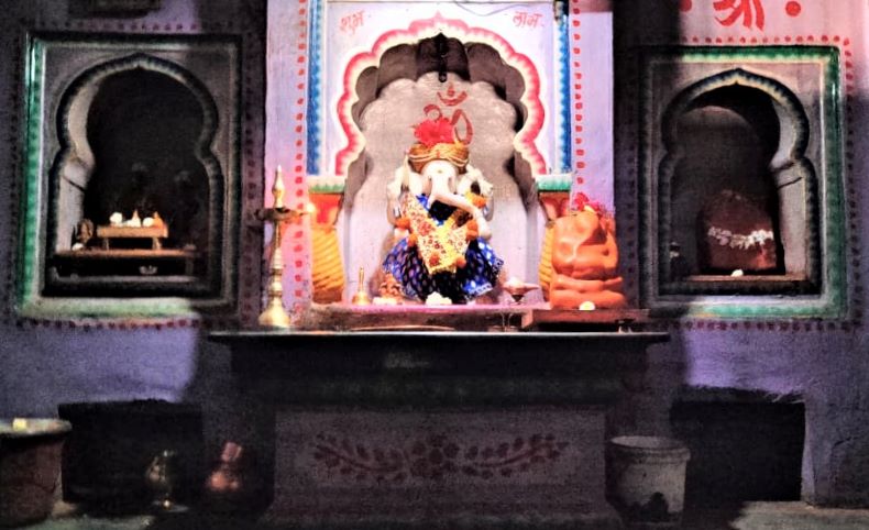 Image of Gaṇapatī in Gaṇapatī temple.